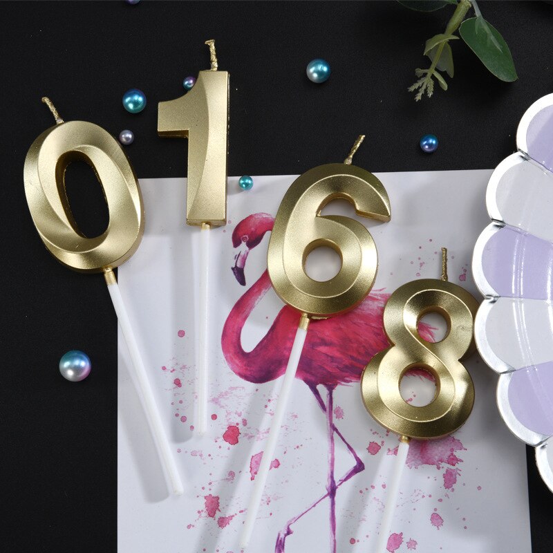 Champagne numéro 0-9 joyeux anniversaire gâteau bougies Topper décor fête fournitures décor bougies décoration bricolage fournitures Numer bougie