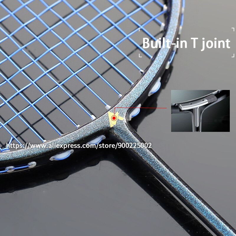 Ultralight 5U T700 Carbon Fiber Strung Badminton Racket With Strings Bag Racquet Sports Force Padel