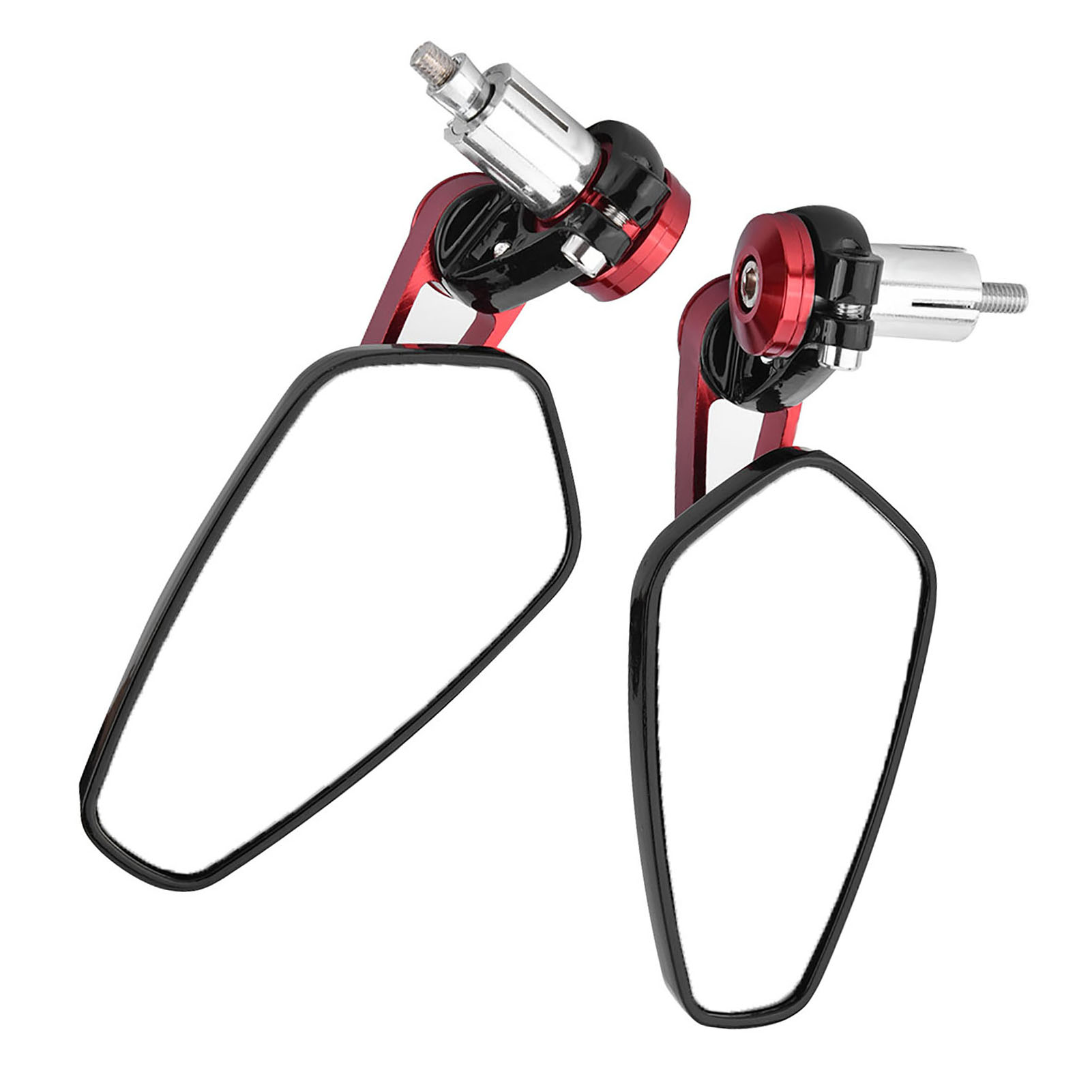 Universele Motorfiets Aluminium 7/8 "22Mm Bar Kant Achteruitkijkspiegels Rood En Blauw
