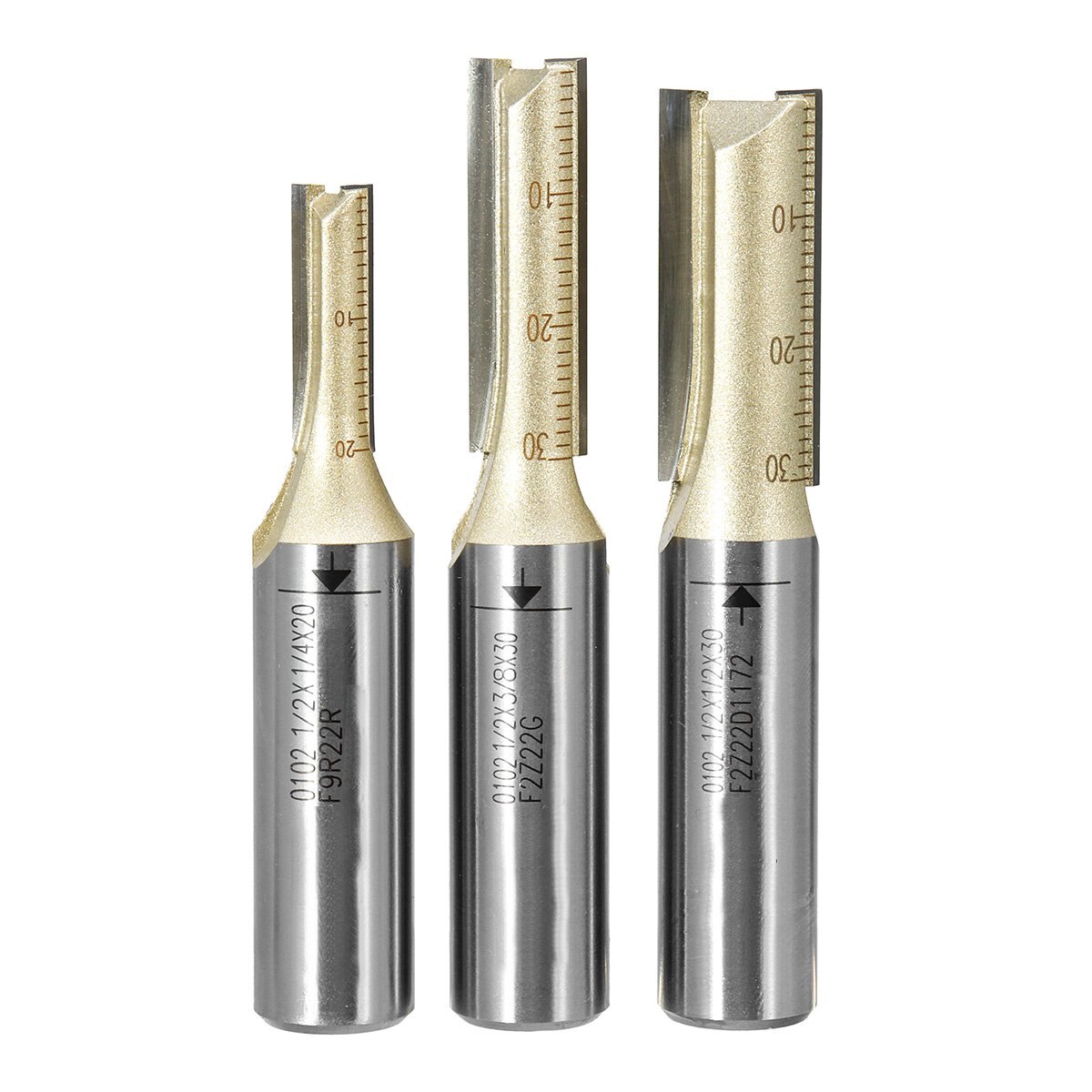 1 Stuk 1/2 Inch Schacht Dubbele Fluit Straight Router Bit Cutter Cnc Carbide Houtbewerking Snijgereedschap