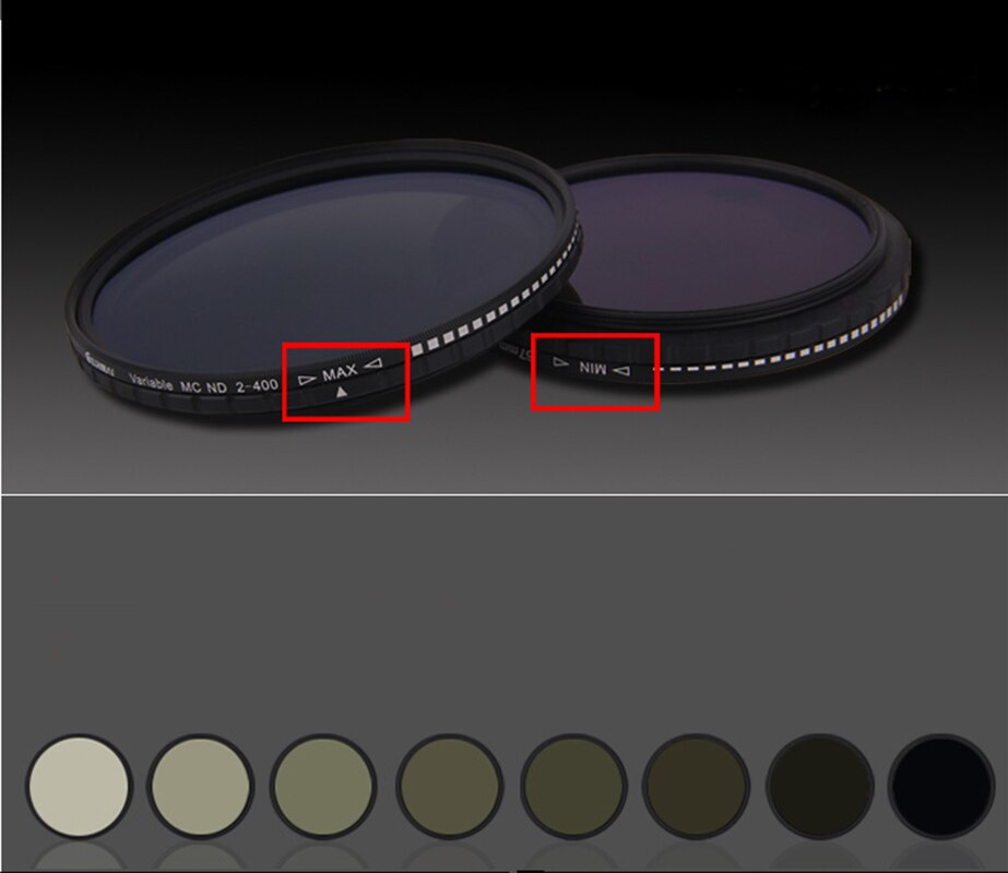 LXH 95mm ND2 om ND400 Slim Fader Variabele Neutral Density Lens Filter ND2-400 Verstelbare nd filter Voor Canon Nikon sony Camera