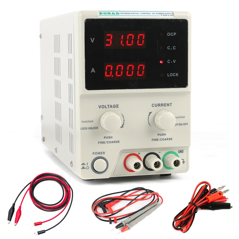 KD3005D DC Encoder Adjustable CNC Power Supply 30V 5A Constant Voltage Constant Current Source MA Display 10mV/1mA Accuracy: KD3005D