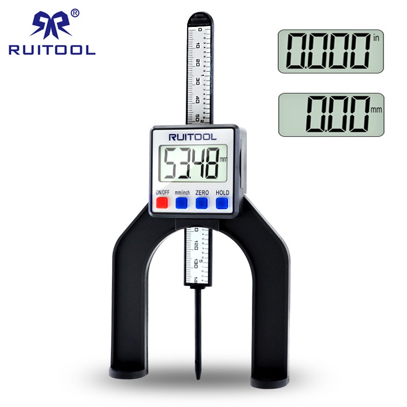 0-80mm Digital Height Gauge Magnetic Feet Electronic Caliper Depth Gage For Router Tables Woodworking Measuring Instrument