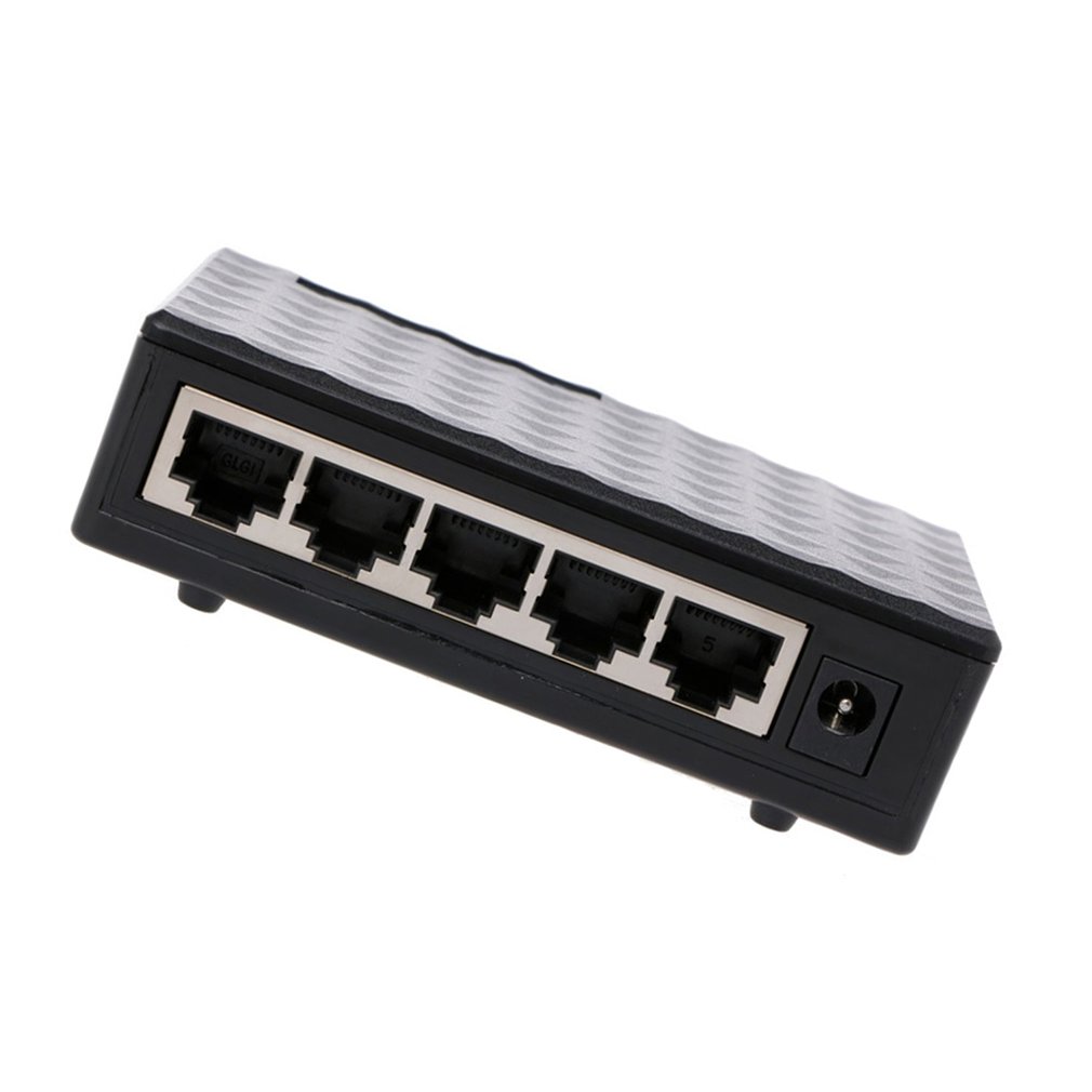 Rj45 Mini 5-Ports Fast Ethernet Network Black Switch Hub Switch For Desktop PC