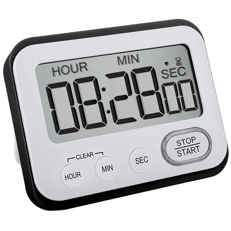 Digital Kitchen Countdown Timer: Teachers Clroom Counter Large LCD Loud netic Clip Kids Simple Clock Mini Small Stopwatch: Default Title