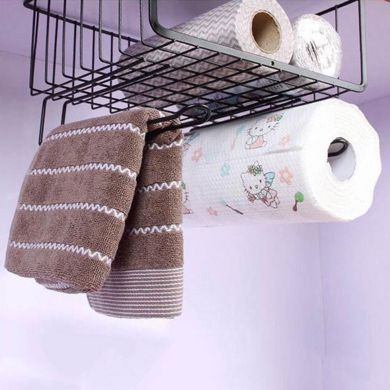 Wardrobe Cabinet Hanger Compartment Hanging Basket Wall-mounted Storage Rack Kitchen Iron Storage Shelf Organizing Rack