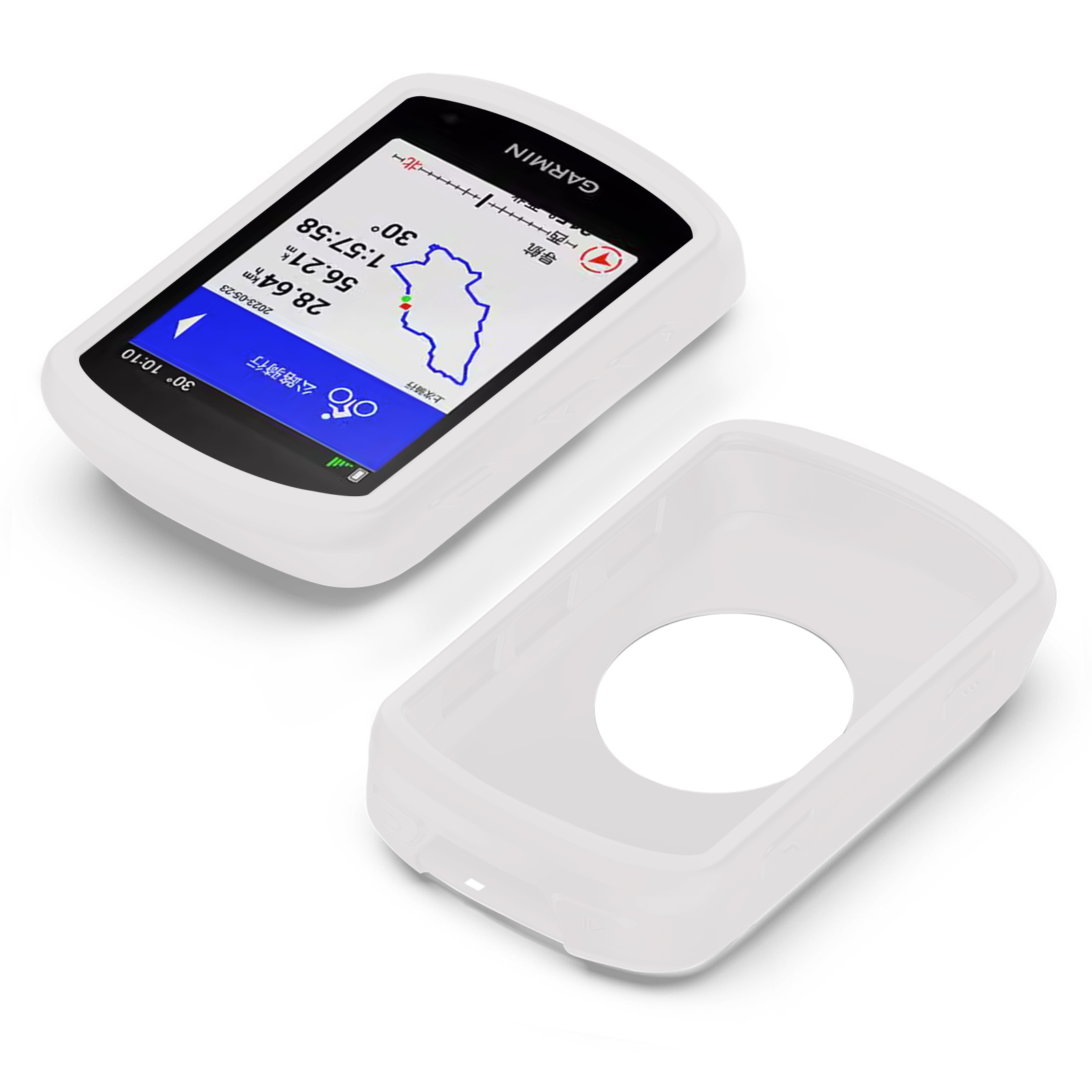 Garmin EDGE 540 840 Case GPS Bike Computer Silicone Cover Rubber Odometer Protective Case + HD Film (For Garmin EDGE540 840)