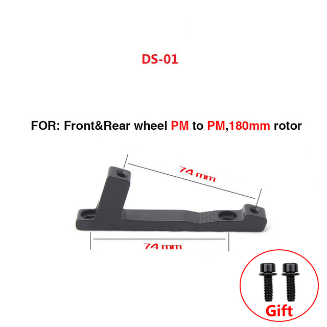 Fahrrad-Scheibenbremsscheiben-Montageadapter, MTB, ultraleichte Halterung, IS PM A B auf PM A, Fahrrad-Scheibenbremsen-Adapter für 140 160 180 203 mm: WHITE