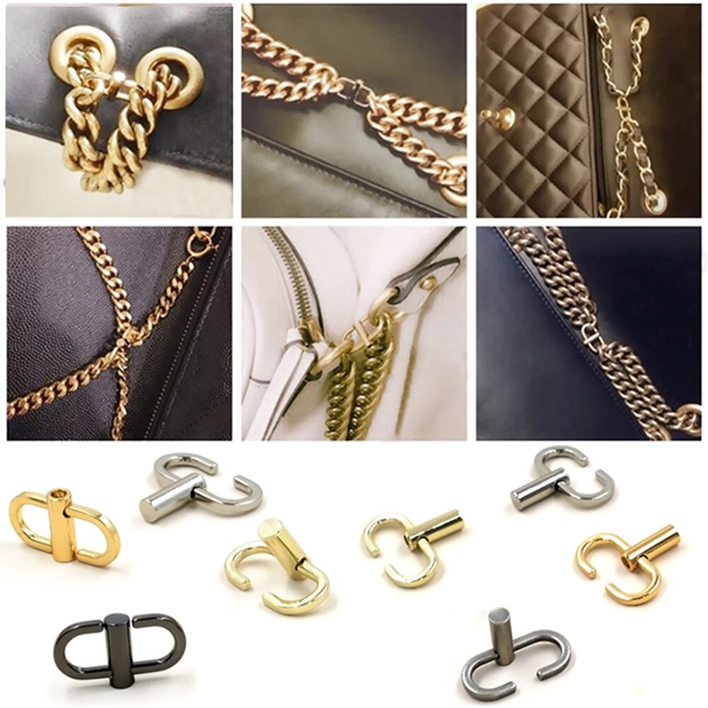 Adjustable Metal Buckle Bag Chain Strap Chain Change Length Hook