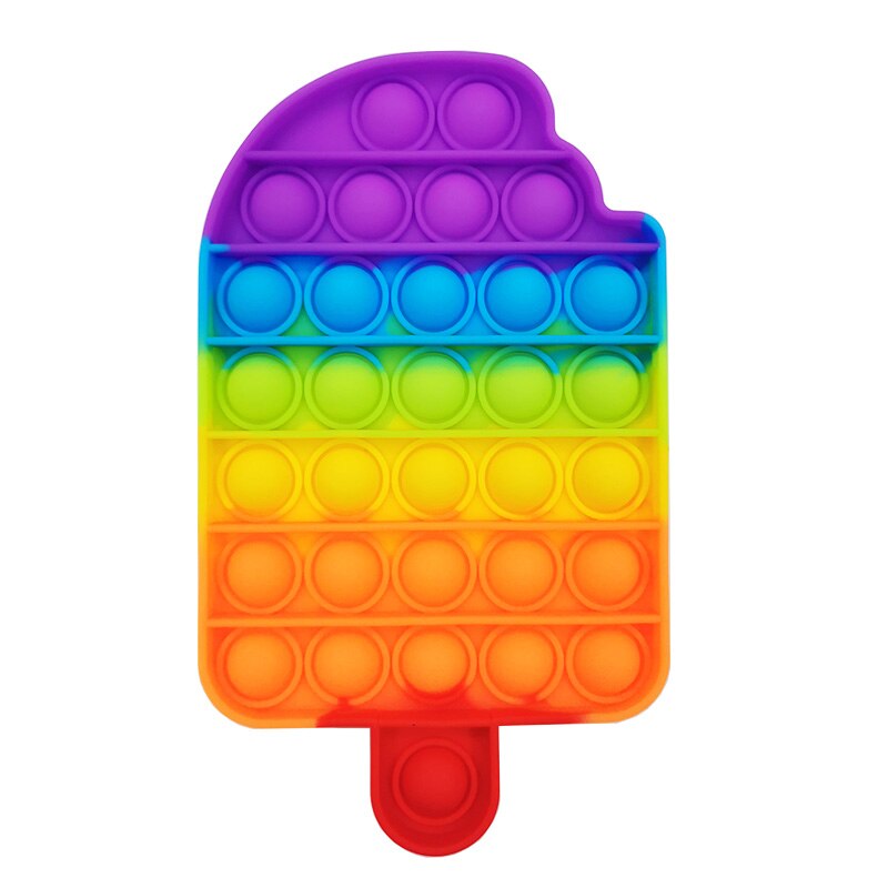 Regenbogen Pop Push Blase Zappeln Spielzeug Antistress Squeeze Sensorischen Spielzeug Relief Squishy Anti Stress Spielzeug Für Erwachsene Kinder: PL-443