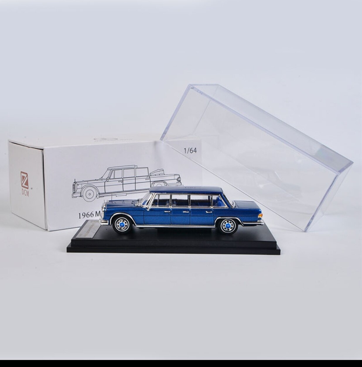 Specjalna DCM 1/64 Pullman600 Model odlewu samochodu rozszerzona symulacja modelu Pullman W100: Niebieski