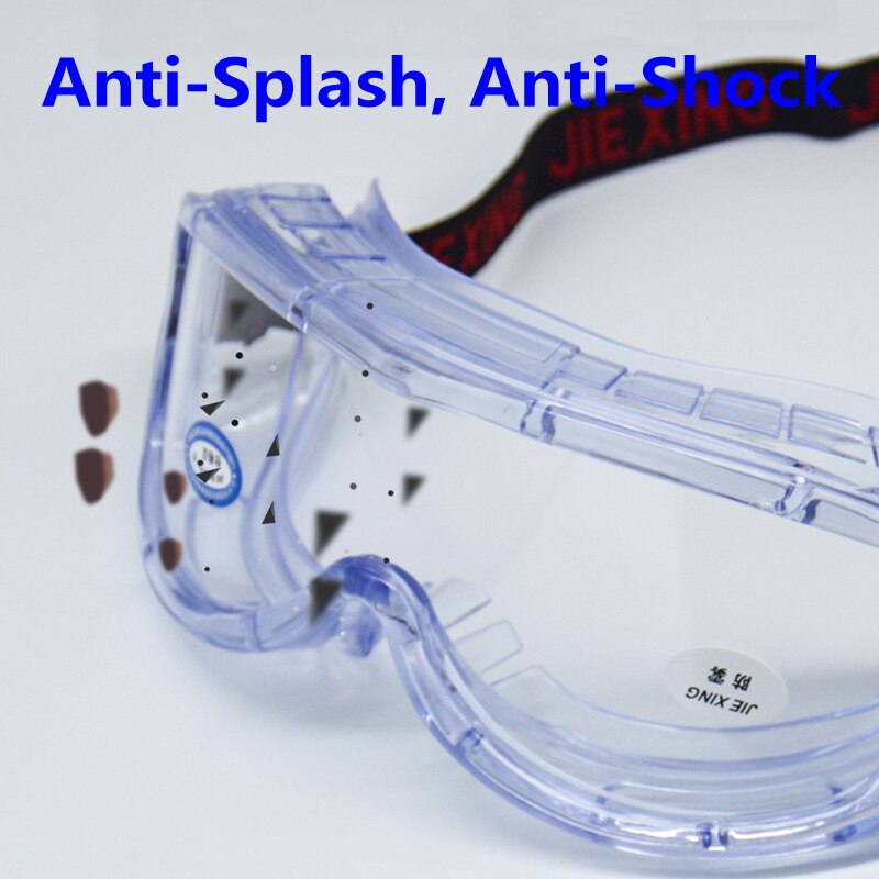 Protective Goggles Glasses Safety Glasses Anti-Fog Splash Goggles Wide Vision Adjustable Anti-Dust Chemical Lab Work Safety Gog