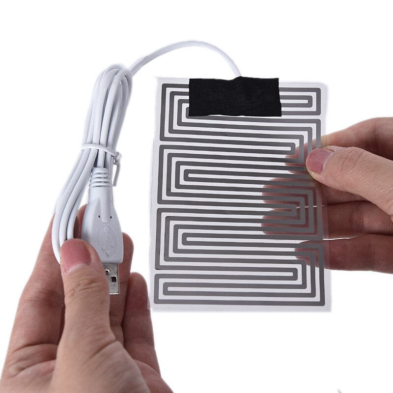 3.7V~5V Carbon Fiber Heating Pad Hand Warmer USB Heating Film Electric Winter Infrared Fever Heat Mat