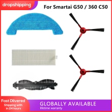 Daaxing Cepillos Laterales Filtros De Cepillo De Rodillo Para Robot Aspirador Lubluelu SG60 SL60D, Piezas De