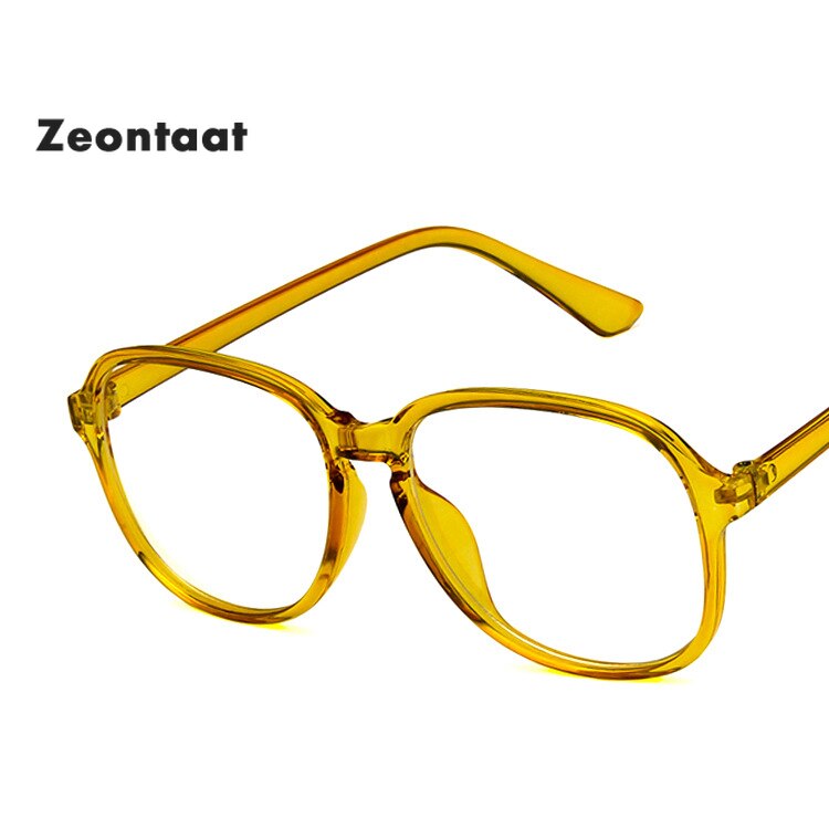 Oversized Transparent Glasses Brand Square Frame Women Optical Clear Len Glasses Pink Eyeglass Frames