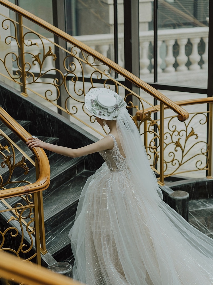 Bridal Fascinators Millinery Hat Party Wedding Hat Wide Brim Fedora Kentucky Derby Headpiece Church Photo Headwear Sinamay Hat