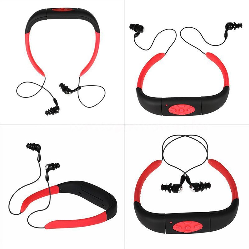 Sport waterdicht 8gb zwemmen duiken onderwater  mp3 speler fm radio oortelefoon