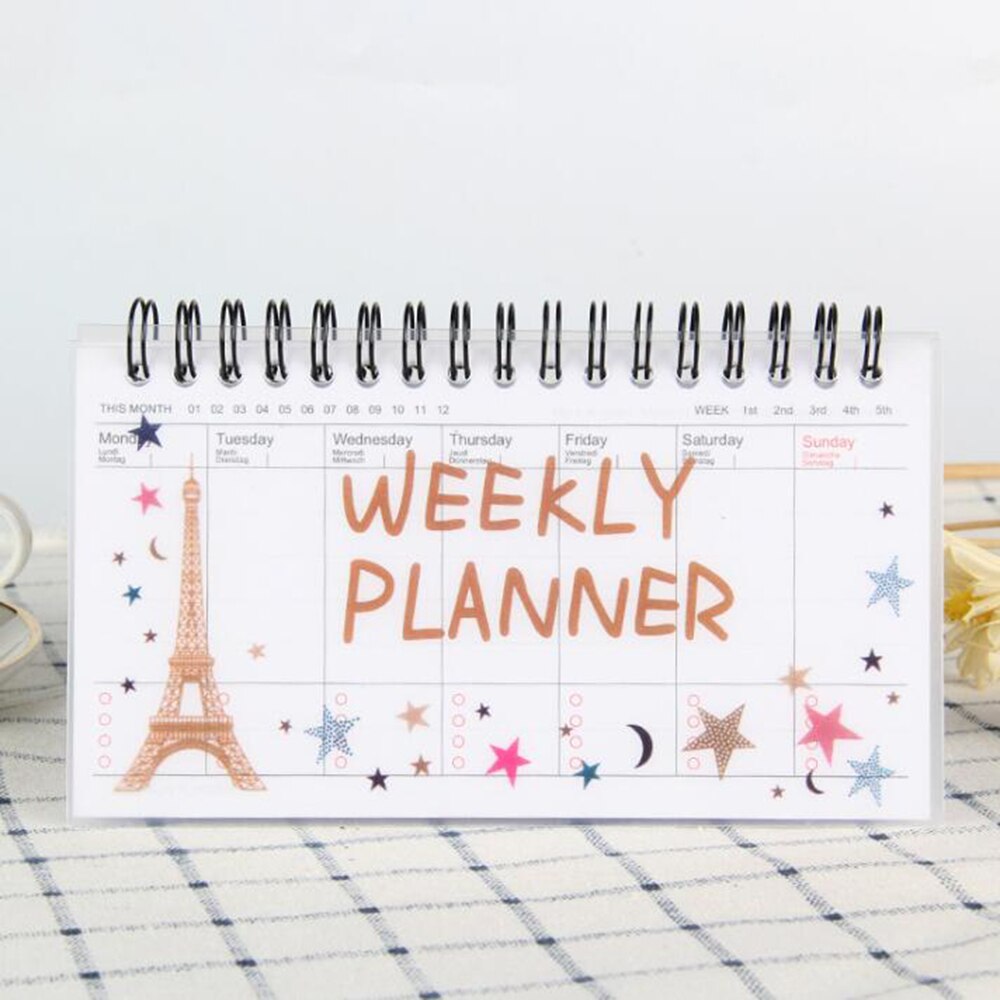 50 Sheets 100 Pages Undated Weekly Daily Desk Planner Efficient Scheduler Memo Pad Appointment Book Organizer Weekly Planner: Tower