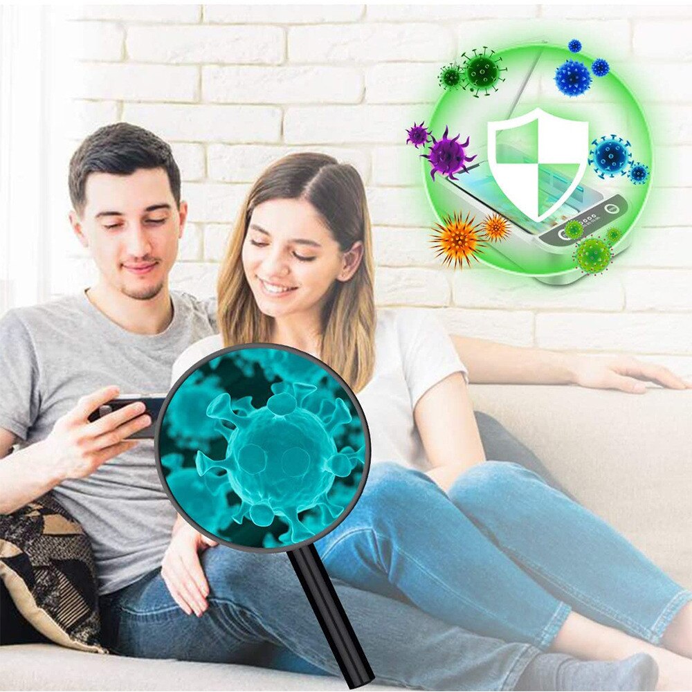 Draagbare Uv Licht Mobiele Telefoon Sterilisator Mobiele Telefoon Reinigers Uv Licht Sanitzier Doos Voor Smartphones Sieraden Horloge