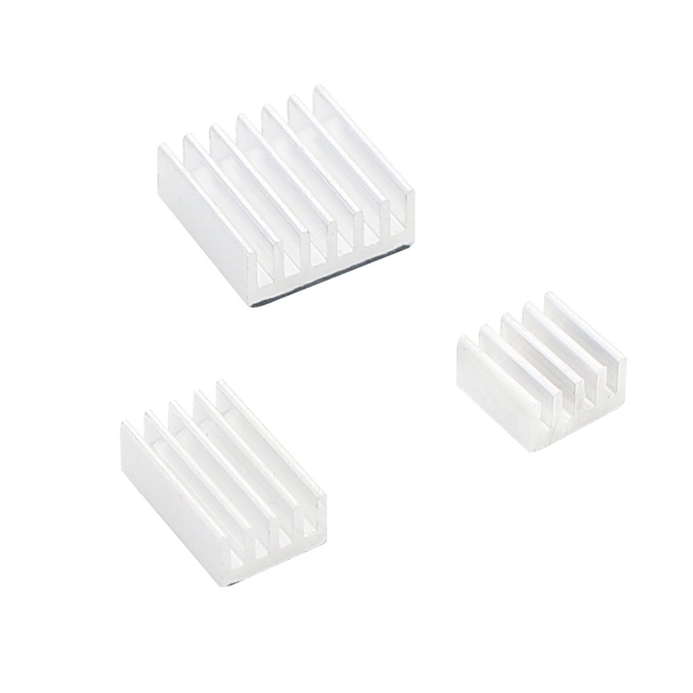 Voor Raspberry Pi 4 Model B Koellichaam 3pcs Raspberry Pi Aluminium Heatsink Radiator Cooling Kit Cooler Voor Raspberry pi: Zilver