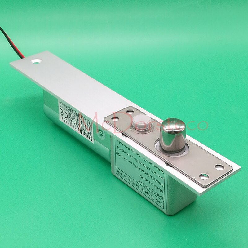 Access Control Glass Door Lock DC12V Fail Safe Electric Bolt Lock Security Lock Electric Mortise lock Timer Low emperature