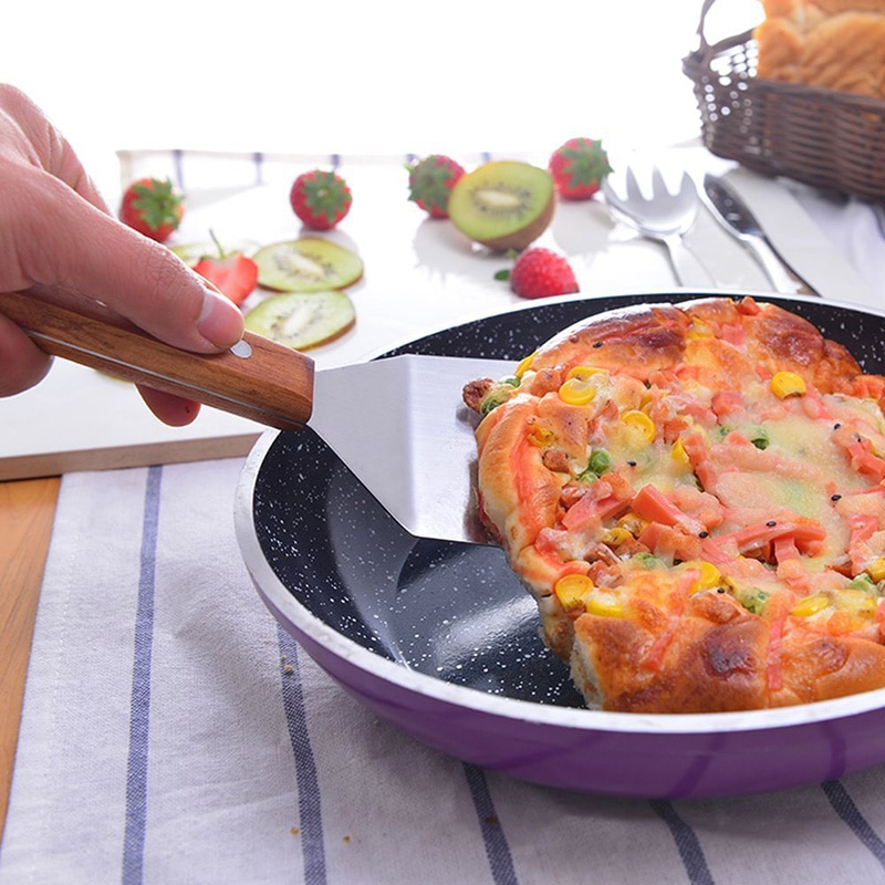 Łopatka kuchenna drewniana rączka grill tokarz stal nierdzewna metalowa skrobak robić naleśnika Teppanyaki Hibachi Griddle naczynie robić gotowania