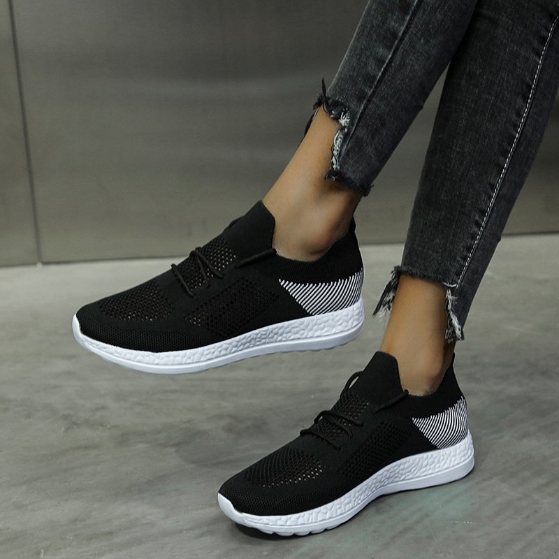 Bjakin Summer Woman Running Shoes Hollow Upper Breathable Sneakers Air Mesh Lightweight Sport Athletic Shoe Female Large Size 43