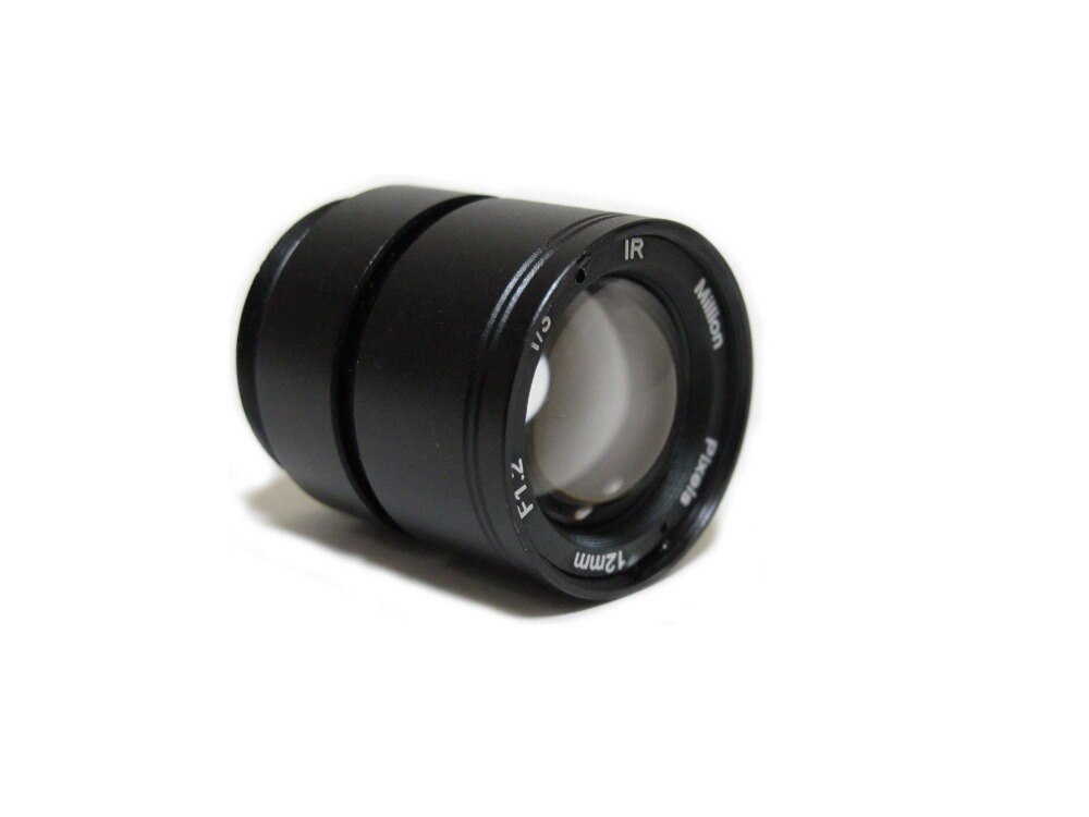 12mm F1.2 1/3 &quot;IR Miljoen Pixels CS Mount Metalen Fixe CCD Lens voor CCTV Camera