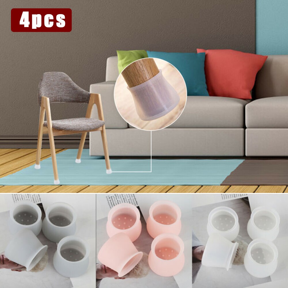 Housse de Protection des jambes de meubles | En silicone, 4 pièces, Protection des pieds de Table, Protection des pieds, housse de Protection du sol