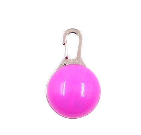 Colgante para Collar de Mascota, luz LED para perro, colgante luminoso de seguridad, suministros para mascotas, accesorios para perros, decoración, 1 ud.: pink