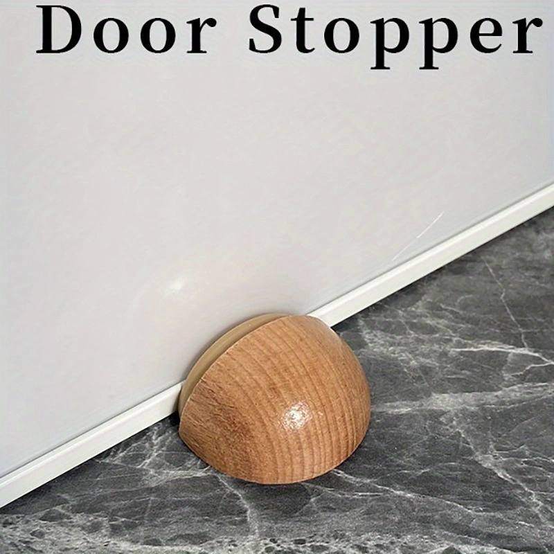 Tope de puerta de madera de 1 pieza, cuñas de puerta antideslizantes de madera maciza, resistente y duradero, tapón apto para parte inferior de puerta