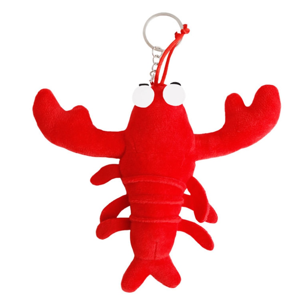 Sac d'école sac à dos accessoires étudiants porte-clés Pendan drôle en peluche PP Contton jouets émulationnels écrevisse