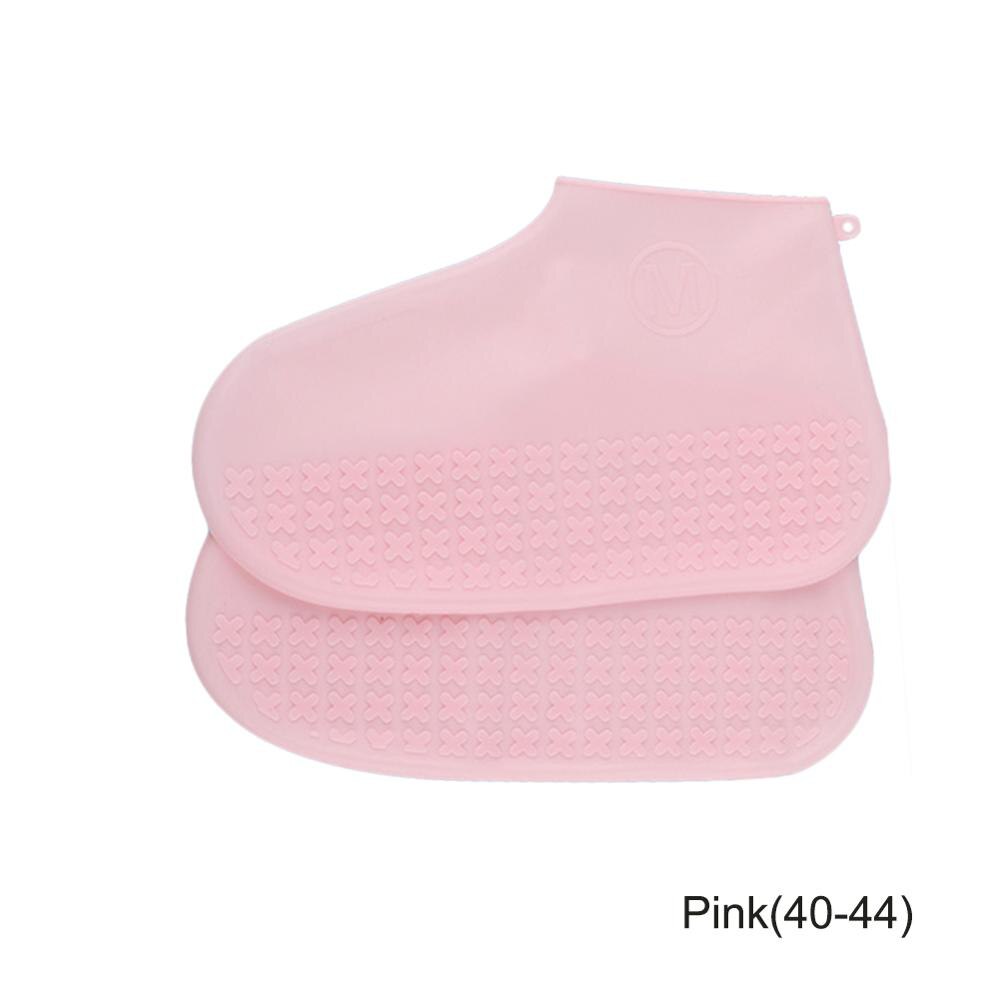 2019 nuovo copriscarpe impermeabile in Silicone da esterno antipioggia escursionismo antiscivolo 4 colori: Pink(40-44)