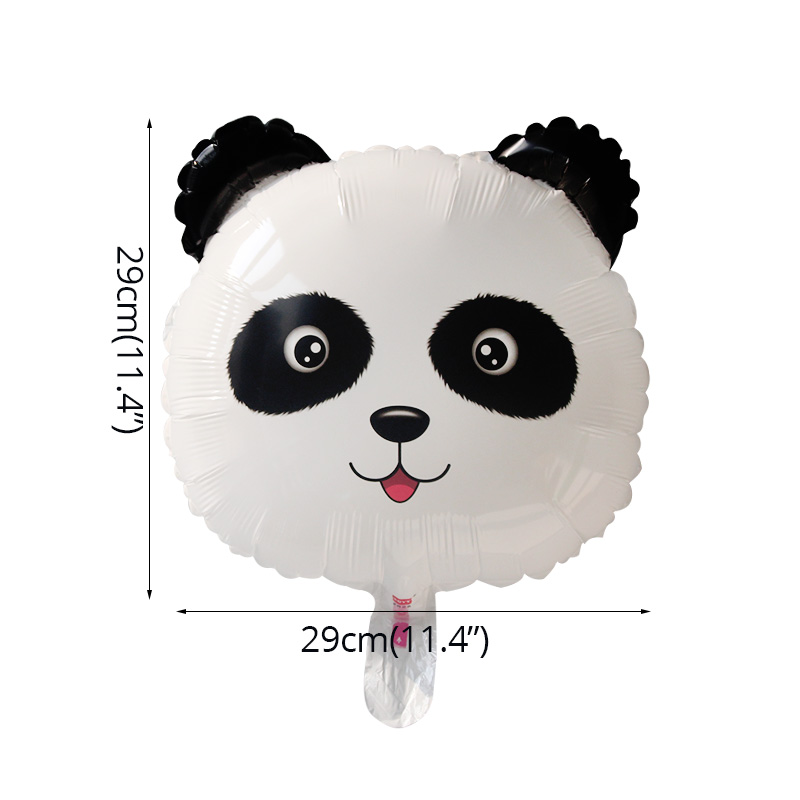 Cartoon Panda Party Decorations Foil Balloons Paper Plate Cup Disposable Tableware Set Kids Birthday Party Baby Shower Supplies: Light Grey