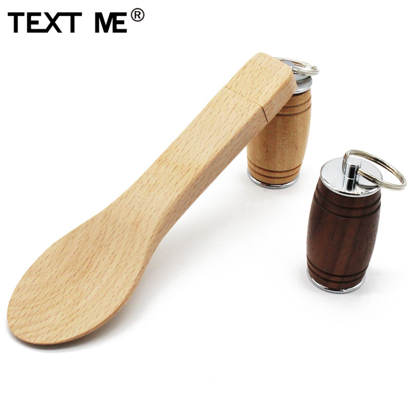TEXT ME 3 model nowy beczka łyżka styl pamięć usb 4GB 8GB 16GB 32GB usb 2.0 64GB prezent pendrive