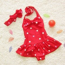 Girls Kid Halter Tankini Set Suit Headband Swimwear Swimming Costume Swimsuit Bikini