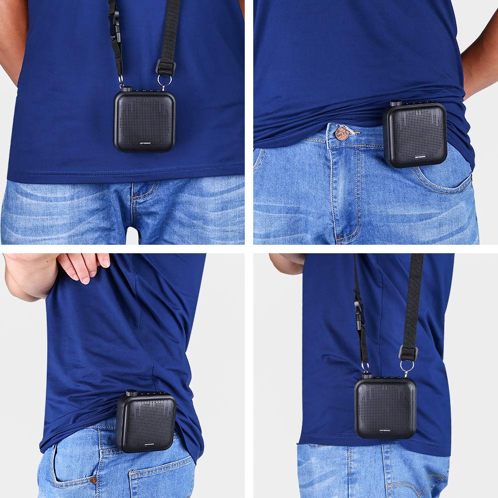 Portable Voice Amplifier Megaphone Mini Audio Speaker With Microphone Rechargeable Ultralight Loudspeaker For Teachers