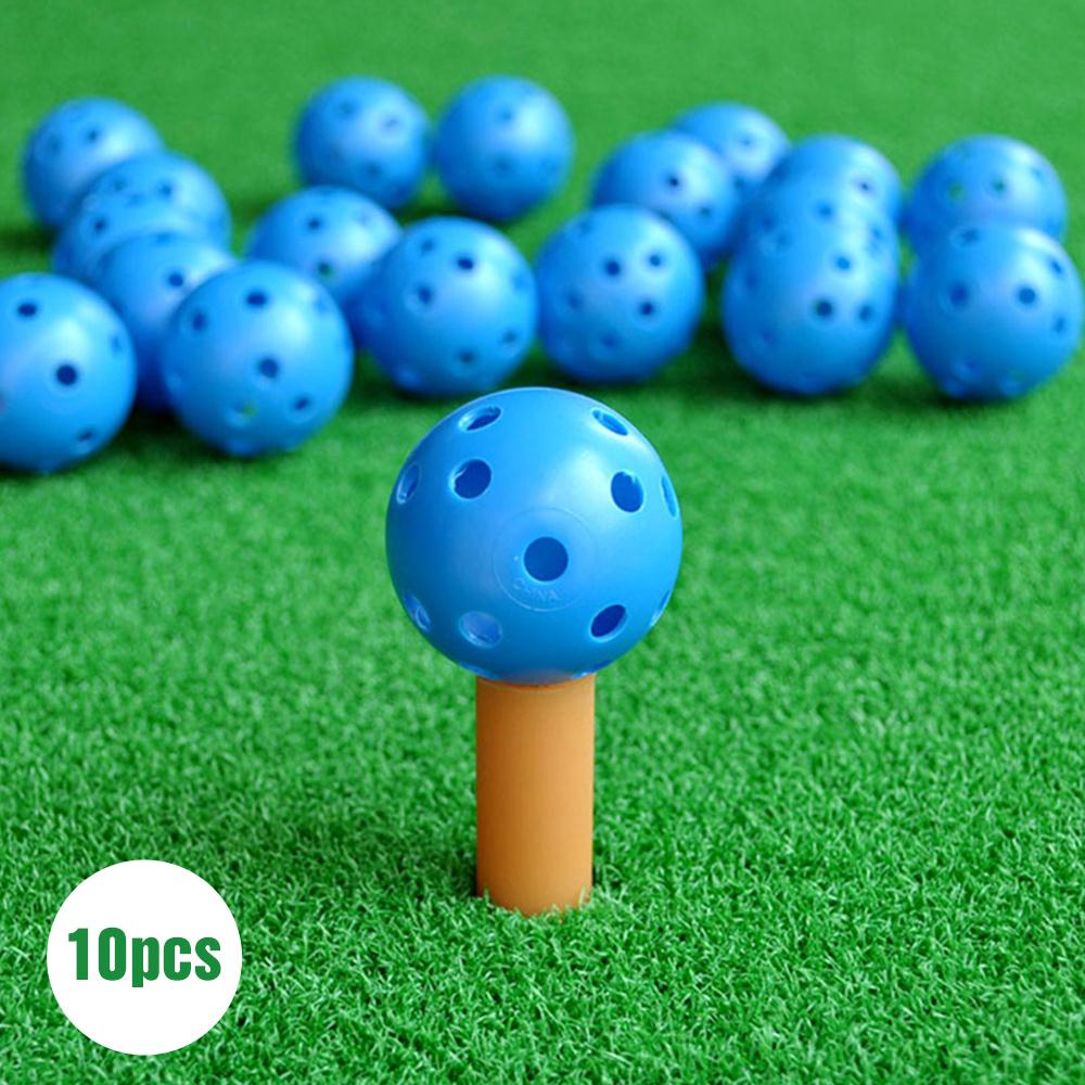 10pcs/lot Indoor golf ball golf practice balls golf light ball have hole Golf Training Aids 7 colors to choose