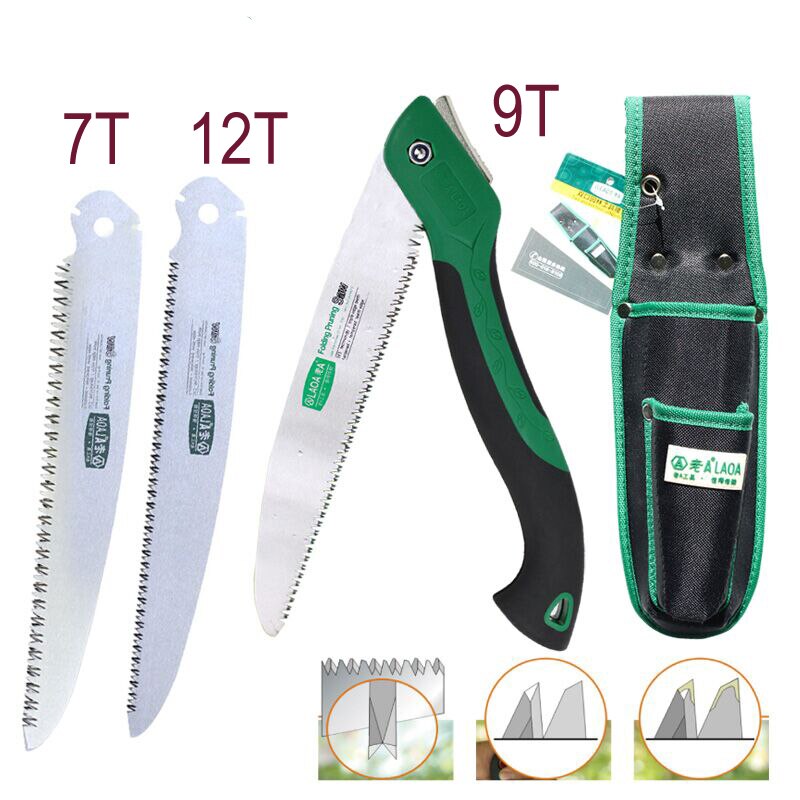 LAOA Garden Tool Sets 7T/9T/12T Folding Saw SK5 Pruning Shears Portable Felling Saw Garden pruning