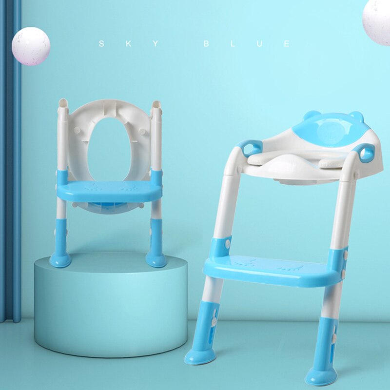 Baby potte træningssæder baby folde toilet træning potter børn sikkerhedshåndtag skål urinal potter med justerbar stige