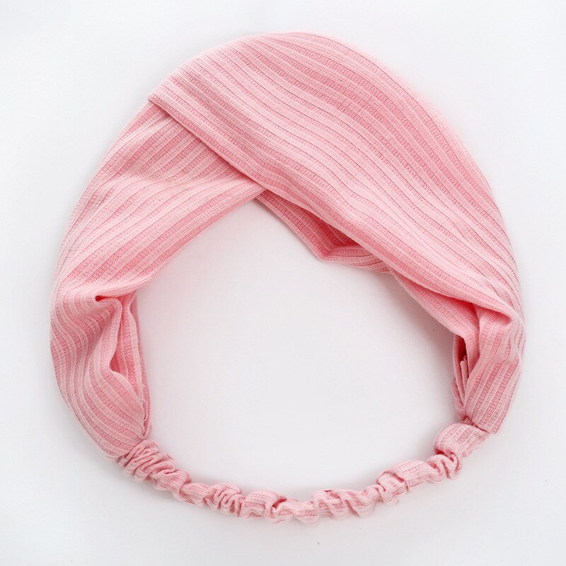 Bohemian Meisjes Haarband Haaraccessoires Cross Top Knoop Elastische Hoofdbanden Voor Vrouw Zachte Effen Kleur Twisted Geknoopt Hoofdband: PZ17