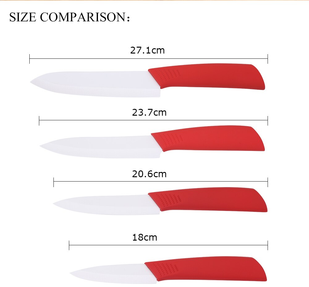 Køkkenknive kogesæt keramiske knive 3 4 5 6 tommer zirconia hvid klinge paring frugt vege kokkniv køkkenredskaber
