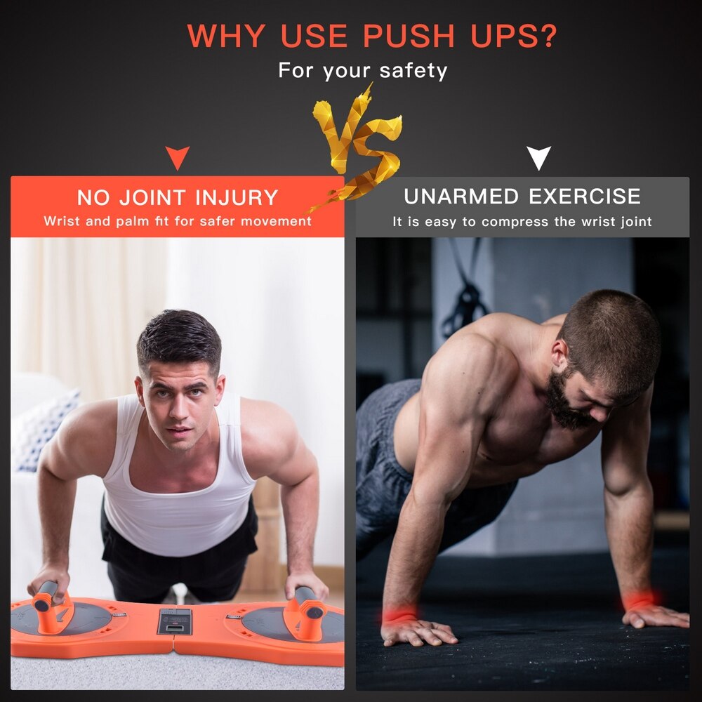Plate Rotation Gym Folding Push-Up Rack Board 360° Rotating S... – Grandado