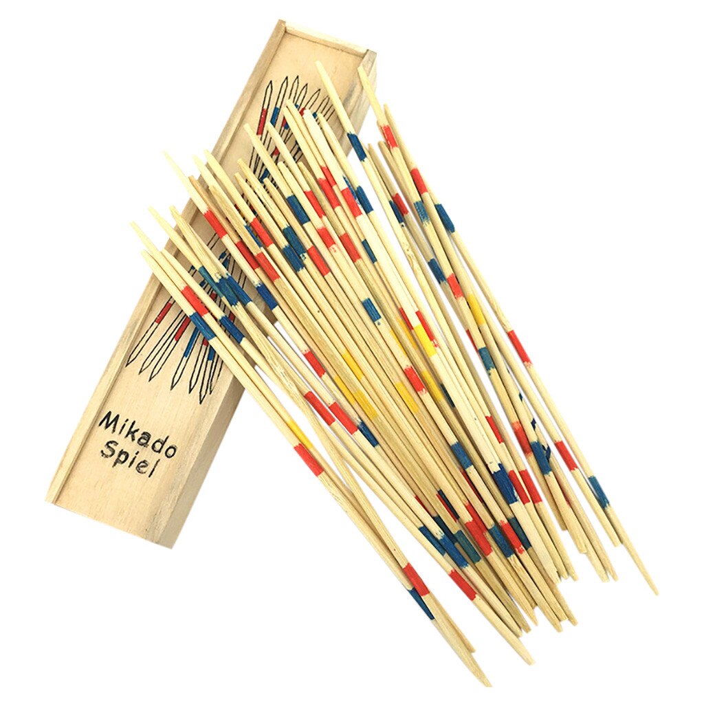 Palo de recogida de madera para bebé, juego educativo tradicional Mikado Spiel, palos de recogida con caja, contador de números, juguetes de educación temprana