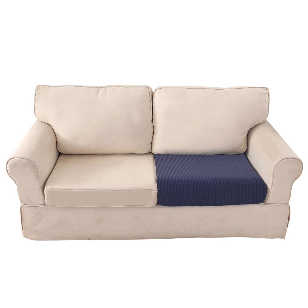 Ensfarvet sofapudebetræk elastisk beskytter sofadæksel personlighed matchende vaskbar sofadækselovertræk: E