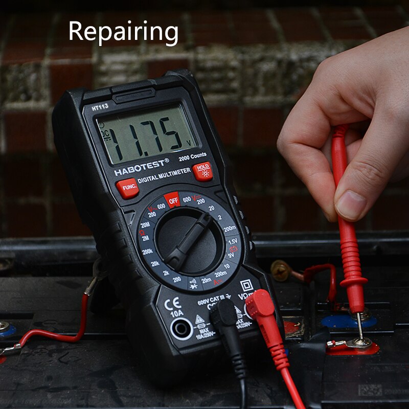 Ncv habertest multímetro digital ht113 série automotivo medidor de transistor elétrico tester capacitância tensão tester multímetro