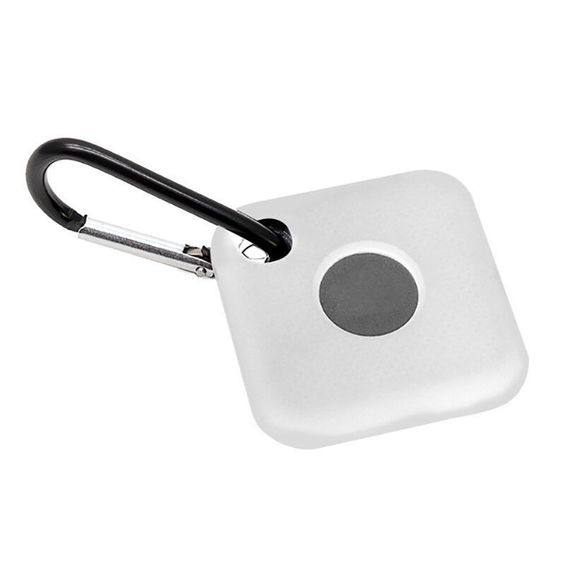 Anti-Kras Soft Siliconen Beschermhoes Skin Cover Case Met Karabijnhaak Voor Tegel Pro Telefoon Key Finder Met Opknoping gat: WHITE