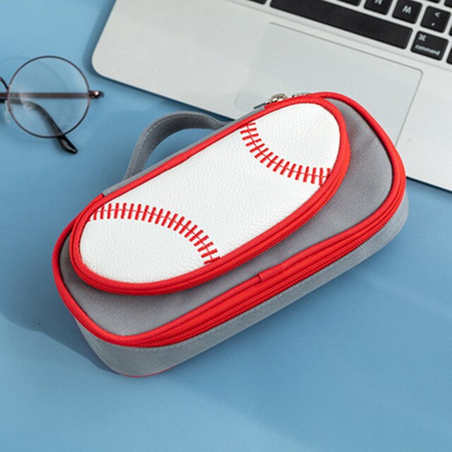 Trousse à crayons grande capacité pour garçons, étui à crayons de grande capacité, porte-stylo de basket-ball, boîte de papeterie, serrure à code, sac de rangement pour l&#39;école, le bureau et la maison: baseball