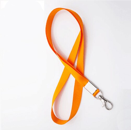 1pcs Lanyards ID Badge Holder ID Card Pass Straps Badge Key Holder Keychain: Orange