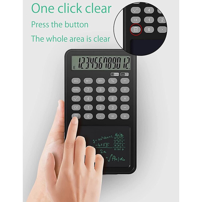 12 Digit LCD Display Desk Calculator,Mute Portable Desktop Calculator,Basic Calculator for Office Business and Home